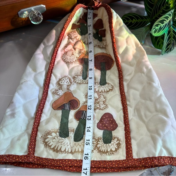 VTG MCM Retro 70s Merry Mushroom Quilted Bread Bag - Picture 4 of 6